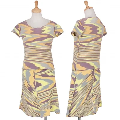 ミッソーニMISSONI シーム切替プリントセットアップ 淡黄淡紫他