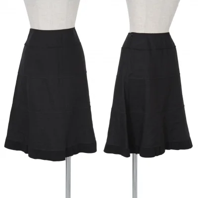 【SALE】ソニアリキエルSONIA RYKIEL リブニットリネンスカート 黒