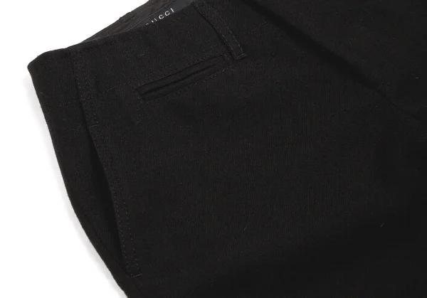 【SALE】グッチGUCCI ウールボタンフライパンツ 黒40 K-61173_003