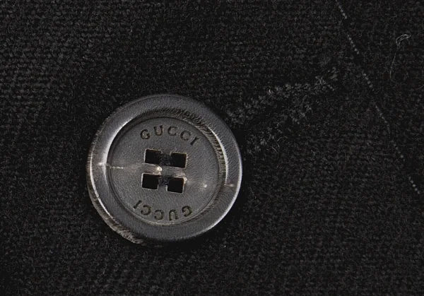 【SALE】グッチGUCCI ウールボタンフライパンツ 黒40 K-61173_004