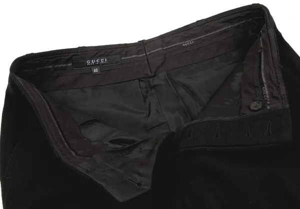【SALE】グッチGUCCI ウールボタンフライパンツ 黒40 K-61173_006