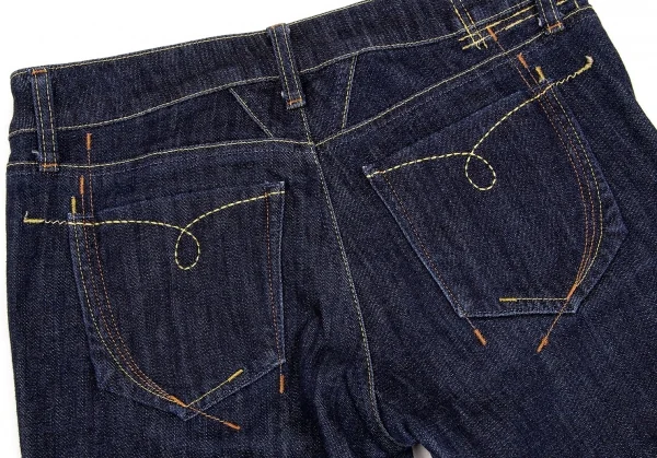 【SALE】ルジャンドゥ マリテフランソワジルボー LE JEAN DE MARITHE FRANCOIS GIRBAUD はみ出しステッチデニムパンツ インディゴS K-61181_011