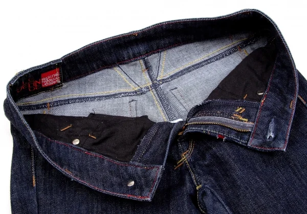 【SALE】ルジャンドゥ マリテフランソワジルボー LE JEAN DE MARITHE FRANCOIS GIRBAUD はみ出しステッチデニムパンツ インディゴS K-61181_006