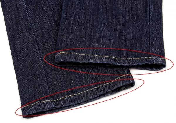 【SALE】ルジャンドゥ マリテフランソワジルボー LE JEAN DE MARITHE FRANCOIS GIRBAUD はみ出しステッチデニムパンツ インディゴS K-61181_008