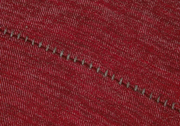 【SALE】ワイズY's ステッチデザイン変形ニットトップス 赤グレー2 K-61323_005