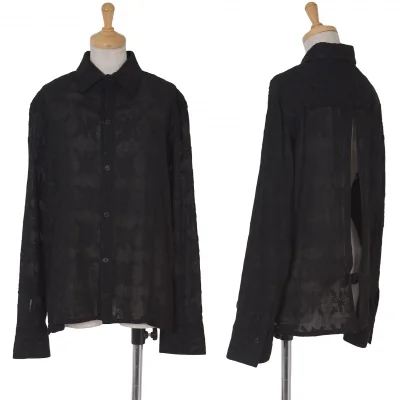 【SALE】ヨウジヤマモト ノアールyohji yamamoto NOIR オープンバックレースブラウス