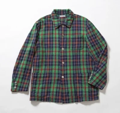 COMME des GARCONS HOMME Wool check coveralls