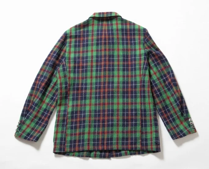 COMME des GARCONS HOMME Wool check coveralls P-696_002