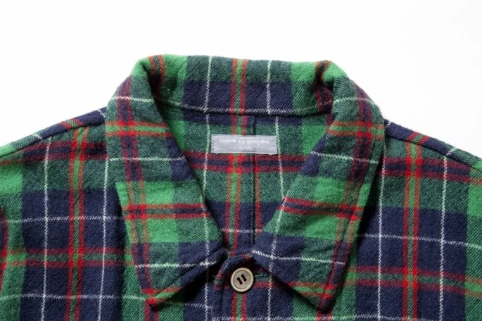 COMME des GARCONS HOMME Wool check coveralls P-696_003