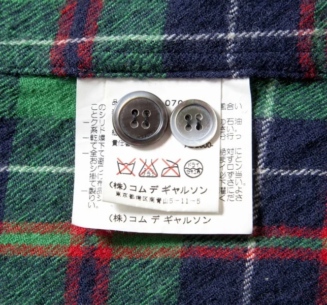 COMME des GARCONS HOMME Wool check coveralls P-696_006