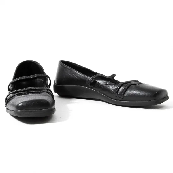 segamisaki★レペット37 ISSEY MIYAKE repetto Leather Ballerina Shoes Black 37 (K-61406)