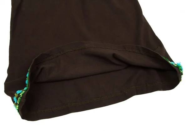 【SALE】ジャンポールゴルチエファムJean Paul GAULTIER FEMME スパンコールブレード装飾キャミソール こげ茶緑青40 K-61516_009