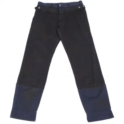 コムデギャルソン オムプリュスCOMME des GARCONS HOMME PLUS むら加工コットン二重ウエストデザインパンツ