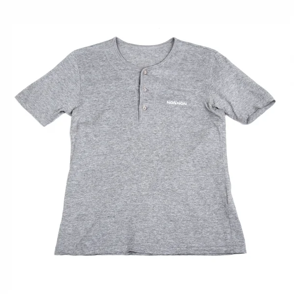Mademoiselle NON NON  Henry neck T Shirt Grey S-M K-61704_001