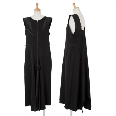【SALE】ヨウジヤマモト ファムYohji Yamamoto FEMME シルク切替ギャバワンピース