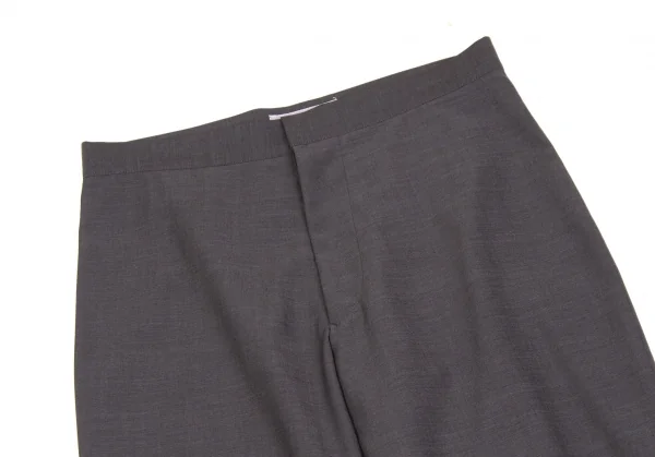 【SALE】ヨウジヤマモト ファムYohji Yamamoto FEMME ウールポリテーパードパンツ チャコール1 K-61726_002