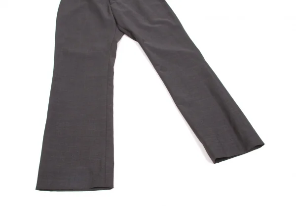 【SALE】ヨウジヤマモト ファムYohji Yamamoto FEMME ウールポリテーパードパンツ チャコール1 K-61726_004