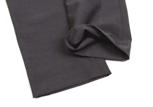 【SALE】ヨウジヤマモト ファムYohji Yamamoto FEMME ウールポリテーパードパンツ チャコール1 K-61726_005