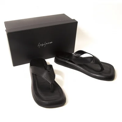ヨウジヤマモト ファムYohji Yamamoto FEMME レザー下駄サンダル