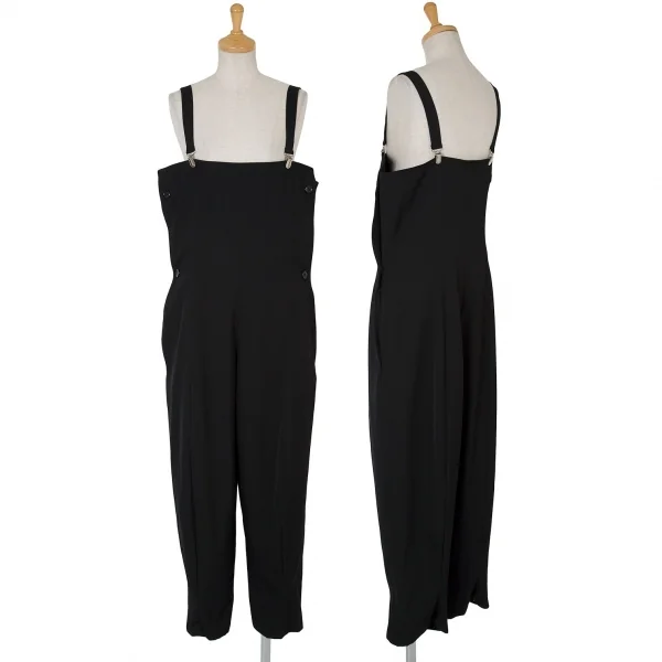 【SALE】ヨウジヤマモト ファムYohji Yamamoto FEMME ウールギャバサスペンダーオールインワン