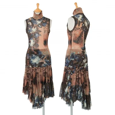 ジャンポールゴルチエ ファムJean Paul GAULTIER FEMME フラワープリントパワーネットセットアップ 茶紺ベージュ他