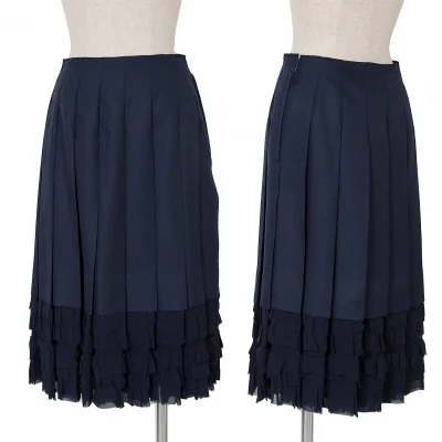 コムコム コムデギャルソンCOMME des GARCONS ポリシフォンレイヤードプリーツスカート