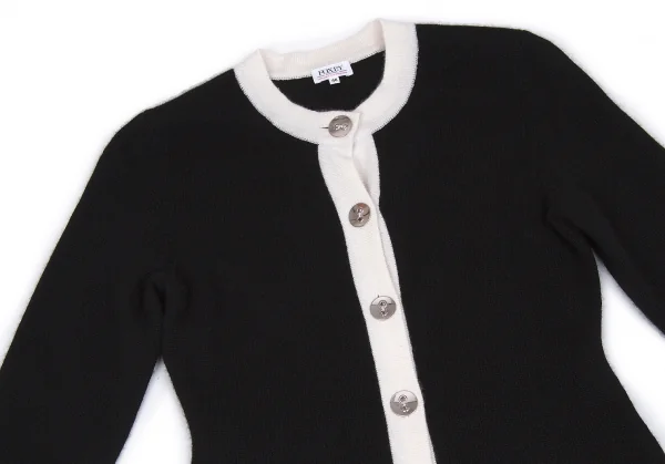 【SALE】フォクシーブティック FOXEY BOUTIQUE カシミヤトリミングロングカーディガン 黒40 K-62066_003