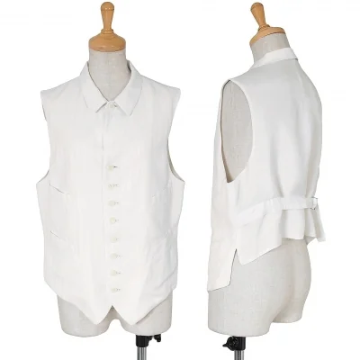 【SALE】ワイズY's 多ボタンレーヨンストライプベスト