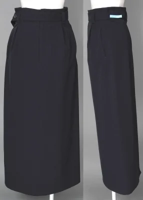 Y s Wool gabardine long skirt(K-4448)