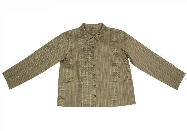 【SALE】ヨーガンレールJURGEN LEHL シルクコットンシャツジャケット モスグリーン他M K-62190_002