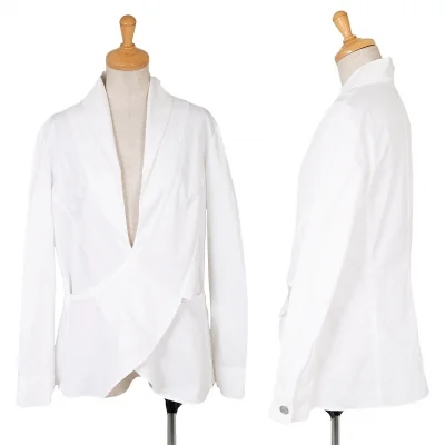 ヨウジヤマモト ファム Yohji Yamamoto FEMME カシュクールデザイン長袖シャツ