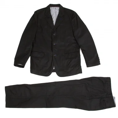 コムデギャルソン オムCOMME des GARCONS HOMME 裏ギンガムパッカリングセットアップスーツ 黒青他