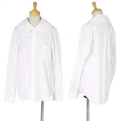 コムコム コムデギャルソンCOMME des GARCONS でか丸襟ブラウス 白