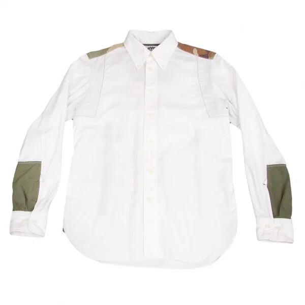 アイ ジュンヤワタナベマン コムデギャルソン×ブルックスブラザーズ eYe JUNYA WATANABE MAN COMME des GARCONS カモフラ切替コットンシャツ