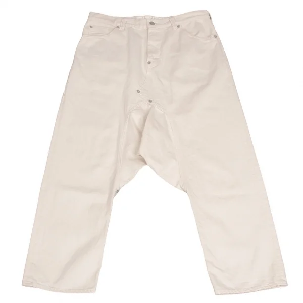 GANRYU Switching Design Dropped Crotch Pants Ivory S-M K-62620_001
