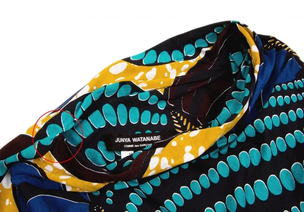 【SALE】ジュンヤワタナベ コムデギャルソンJUNYA WATANABE COMME des GARCONS グラフィックプリント変形トップス 黒マルチＳ位 K-62622_004