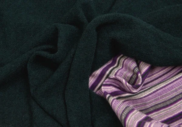 【SALE】ワイズY's マルチボーダーレイヤードカーディガン 緑紫ピンク他3 K-62640_013