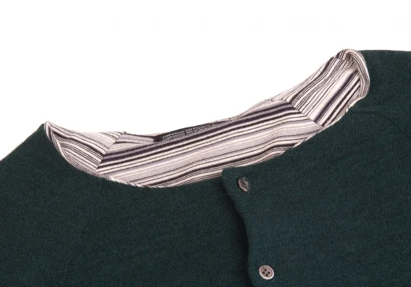 【SALE】ワイズY's マルチボーダーレイヤードカーディガン 緑紫ピンク他3 K-62640_004