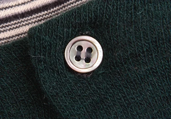 【SALE】ワイズY's マルチボーダーレイヤードカーディガン 緑紫ピンク他3 K-62640_005