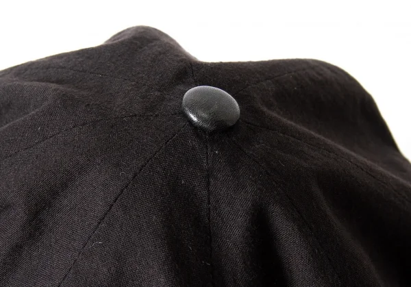 ヨウジヤマモトプールオム　黒　キャスケット ヨウジヤマモト プールオムYohji Yamamoto POUR HOMME コットン