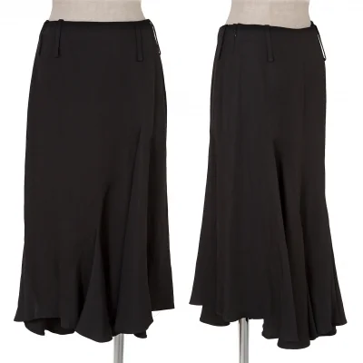 ケンゾーKENZO レーヨンリネンフレアスカート 黒