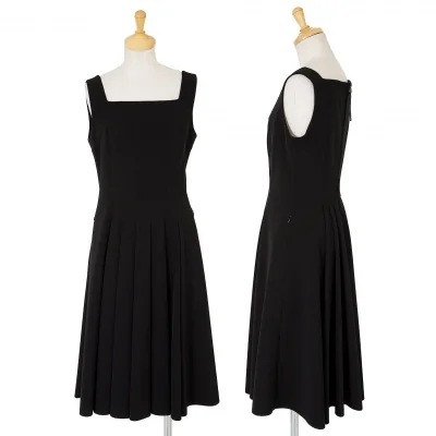 フォクシーニューヨーク FOXEY NEW YORK プリーツデザインストレッチワンピース 黒