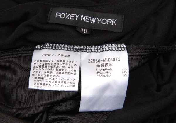 【SALE】フォクシーニューヨーク FOXEY NEW YORK 切替半袖ストレッチワンピース 黒40 K-62868_014