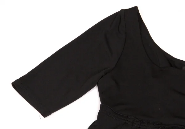 【SALE】フォクシーニューヨーク FOXEY NEW YORK 切替半袖ストレッチワンピース 黒40 K-62868_005