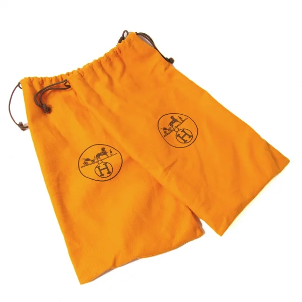 【SALE】エルメスHERMES レザーシューズ 茶35.5(２２.５） K-62882_011