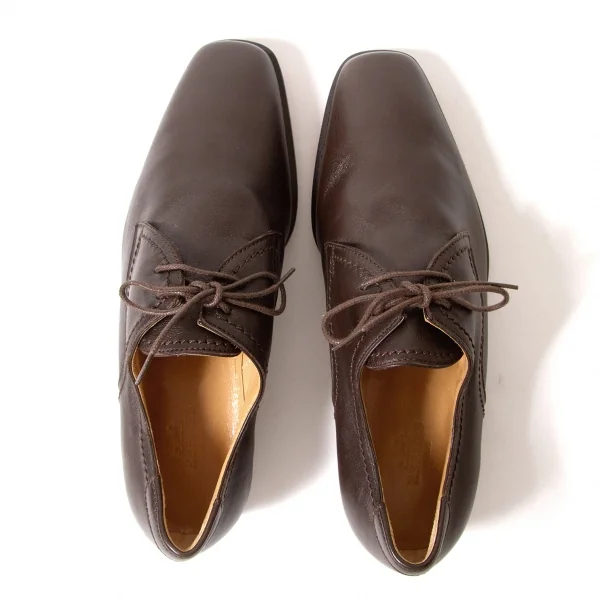 【SALE】エルメスHERMES レザーシューズ 茶35.5(２２.５） K-62882_002