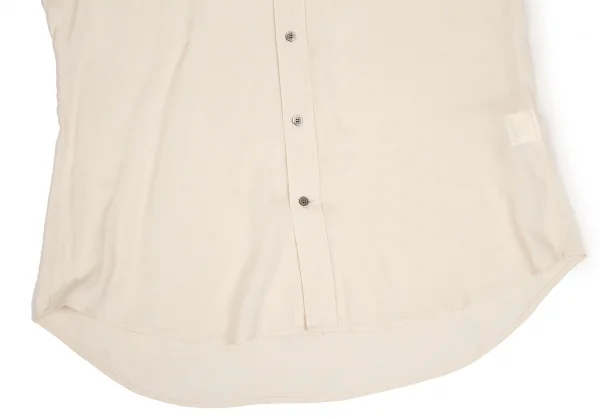 【SALE】ヨウジヤマモトノアール Yohji Yamamoto NOIR レーヨンデザインカラーロングブラウス 淡ベージュ紺エンジ2 K-62924_011