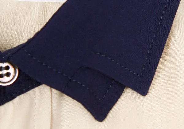 【SALE】ヨウジヤマモトノアール Yohji Yamamoto NOIR レーヨンデザインカラーロングブラウス 淡ベージュ紺エンジ2 K-62924_006