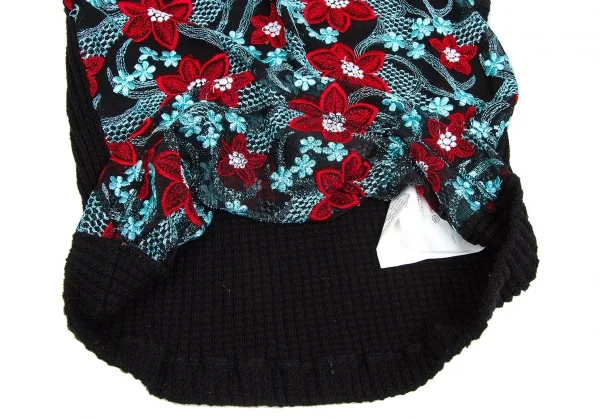 Comme des Garçons フラワープリント ノースリーブチュニック トリコ コムデギャルソンtricot COMME des GARCONS 花柄刺繍