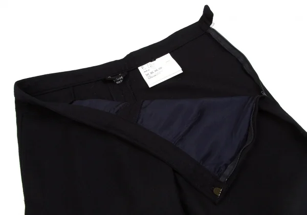 【SALE】トリコ コムデギャルソンtricot COMME des GARCONS ウールサイドジップクロップドパンツ 紺Ｓ K-62943_003